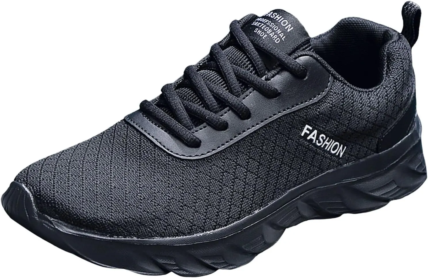 Arch Support Fitness Sneaker for Men Breathable Elastic Fly Woven Mesh Sneaker Breathable Lace Up Shoes for Men