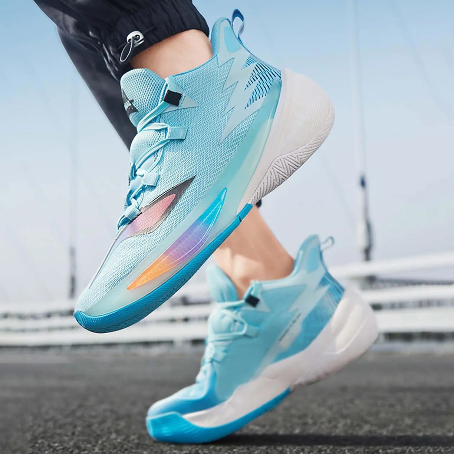 Basketball Men's Shoes Fashion Sneakers Breathable Training Running Shoes Men's Arch Support Basketball Shoes Non-Slip Casual Walking Sneakers