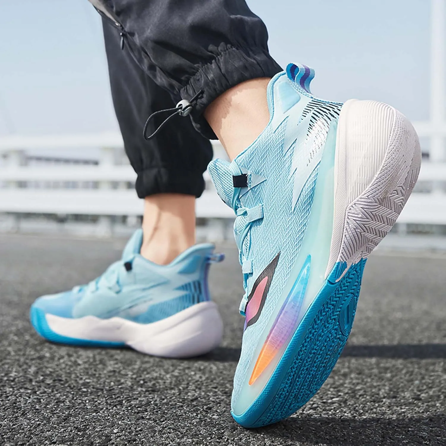 Basketball Men's Shoes Fashion Sneakers Breathable Training Running Shoes Men's Arch Support Basketball Shoes Non-Slip Casual Walking Sneakers