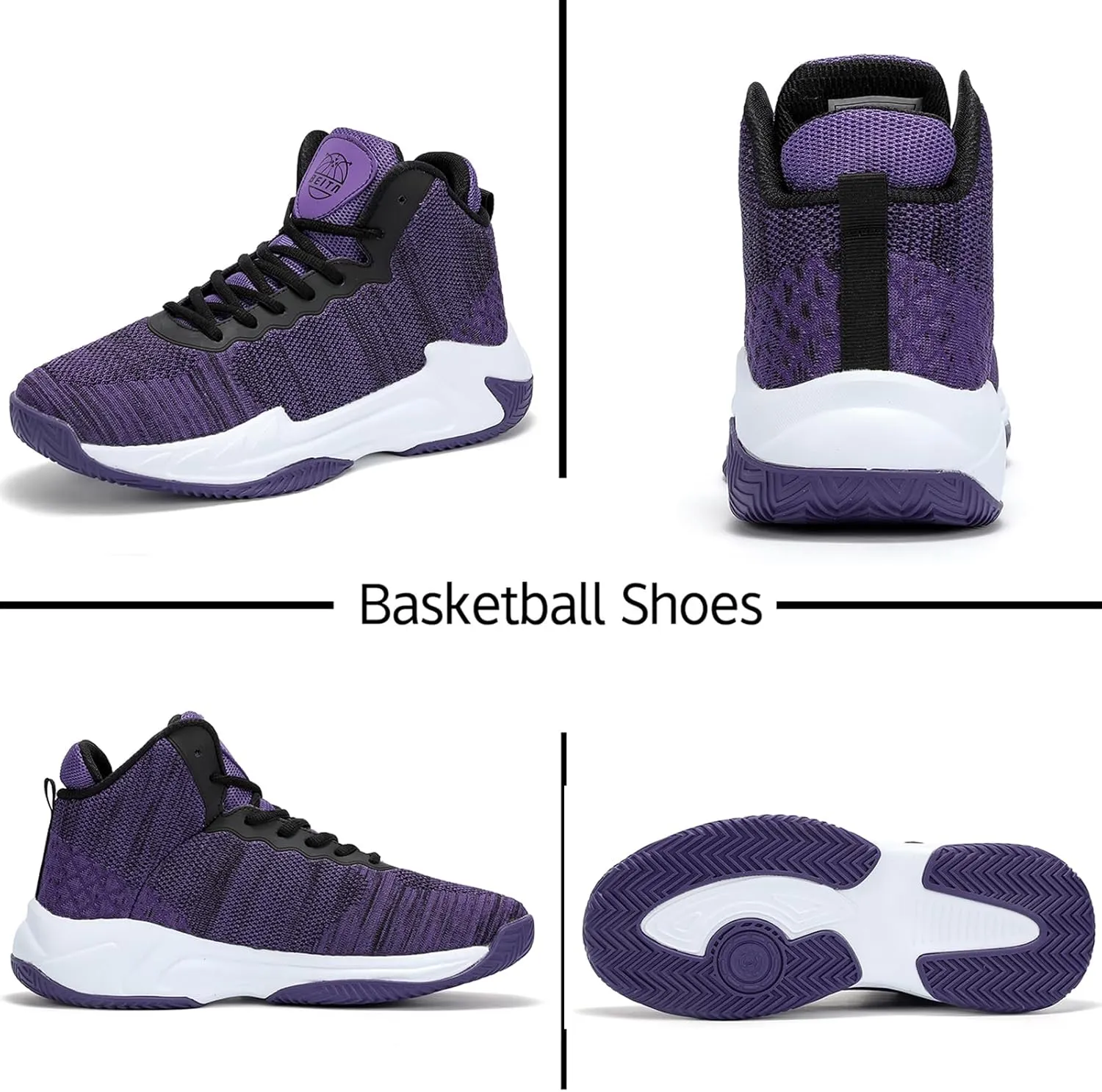 Beita High Upper Basketball Shoes for Men Sneakers Breathable Sports Shoes Anti Slip