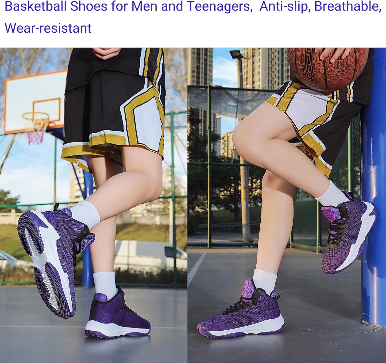 Beita High Upper Basketball Shoes for Men Sneakers Breathable Sports Shoes Anti Slip