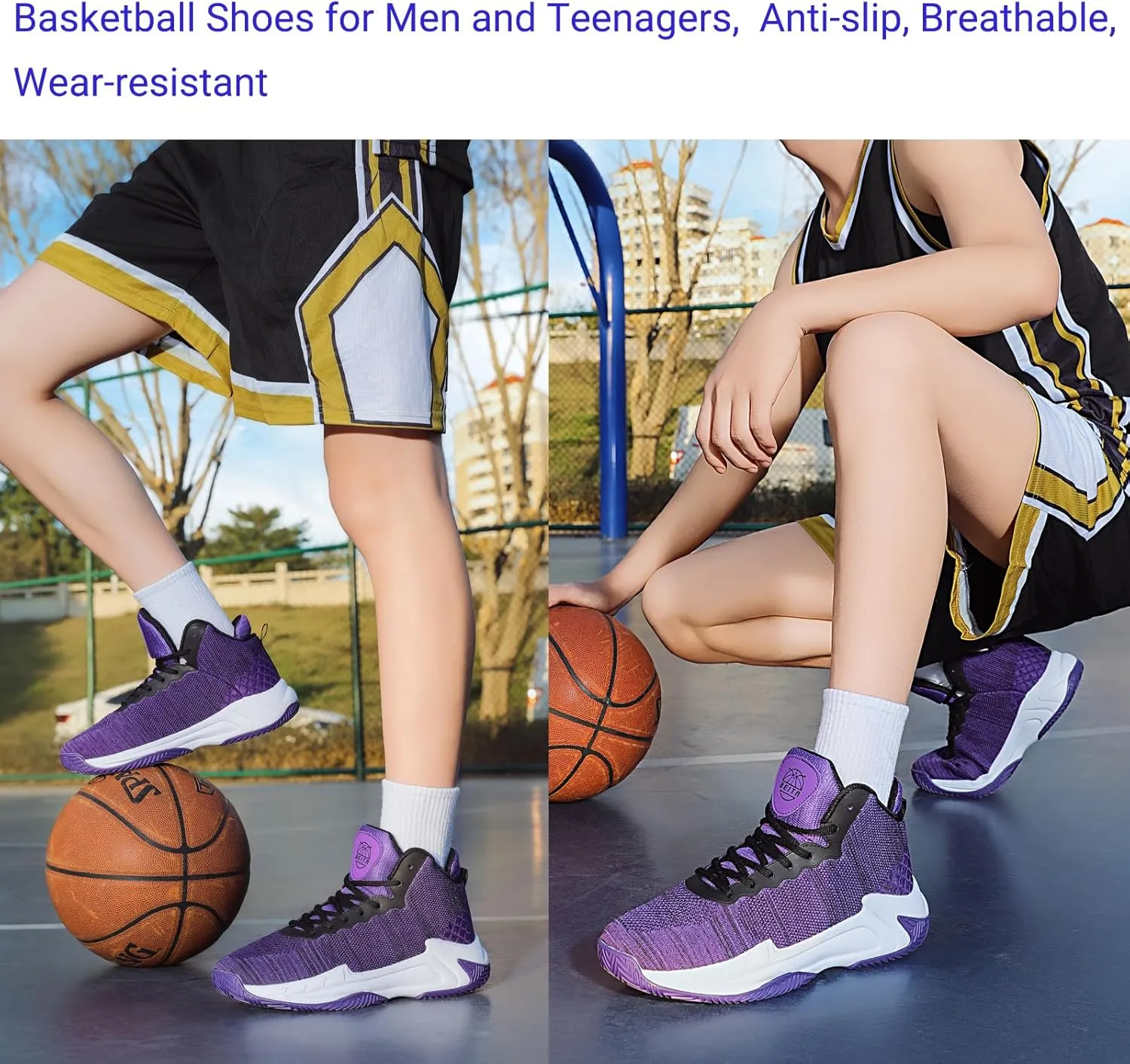 Beita High Upper Basketball Shoes for Men Sneakers Breathable Sports Shoes Anti Slip