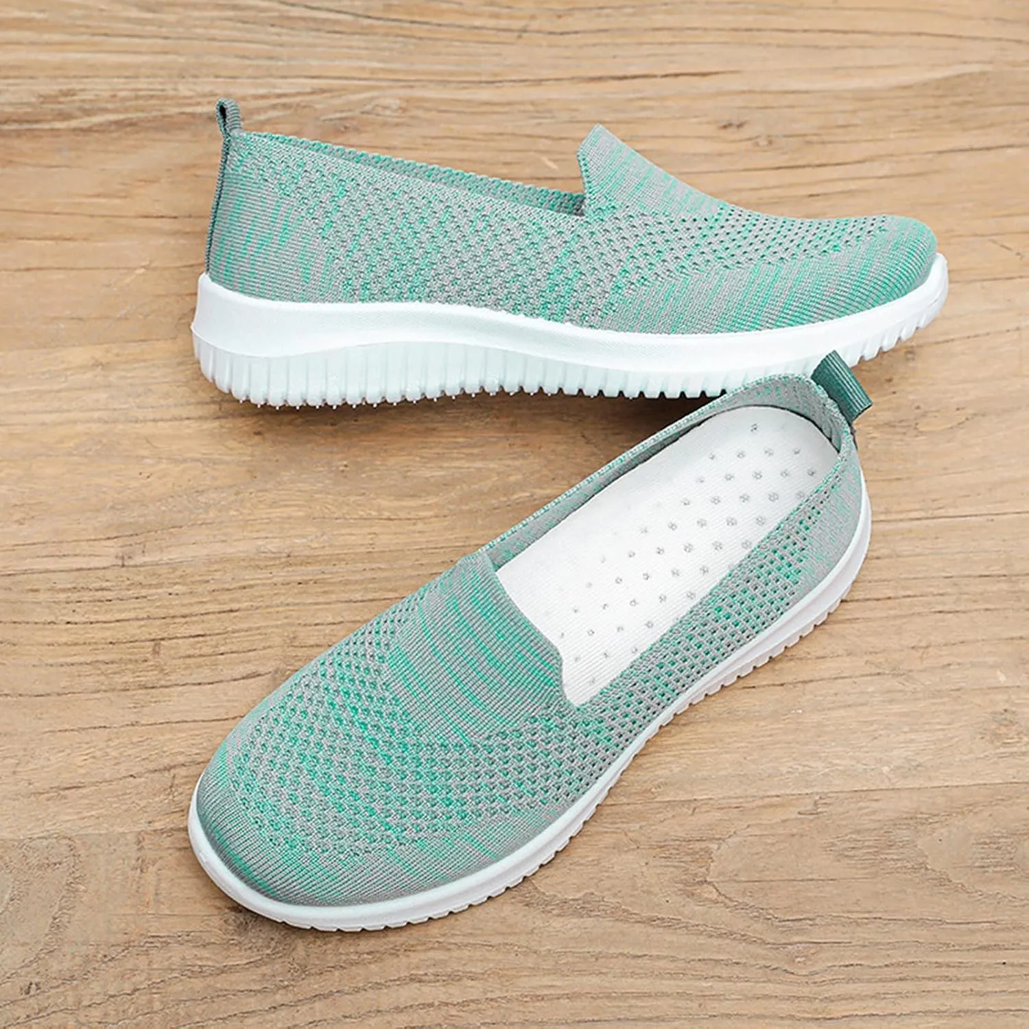 Casual Outdoor Fashion Slip-on Breathable Shoes Leisure Wedges Womens Colorful Shoes