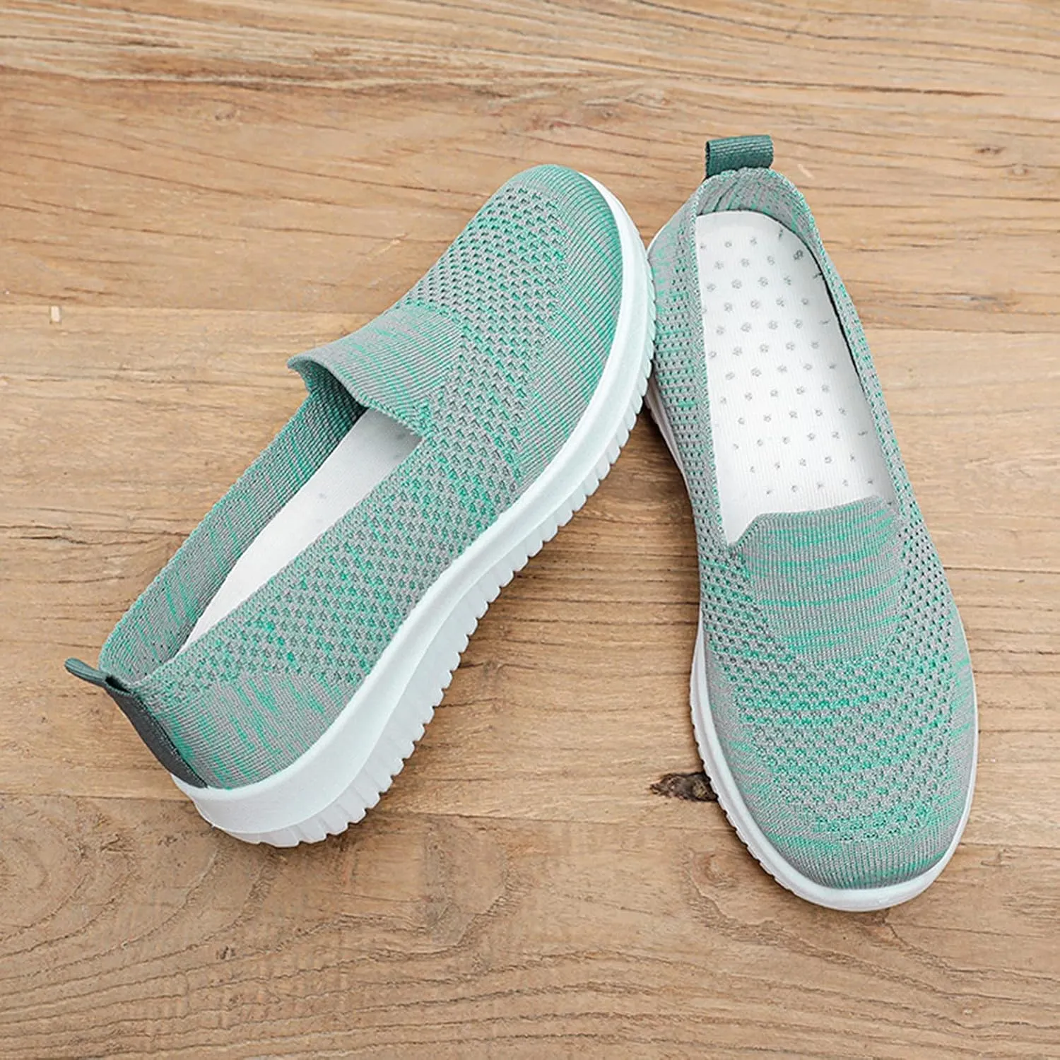 Casual Outdoor Fashion Slip-on Breathable Shoes Leisure Wedges Womens Colorful Shoes