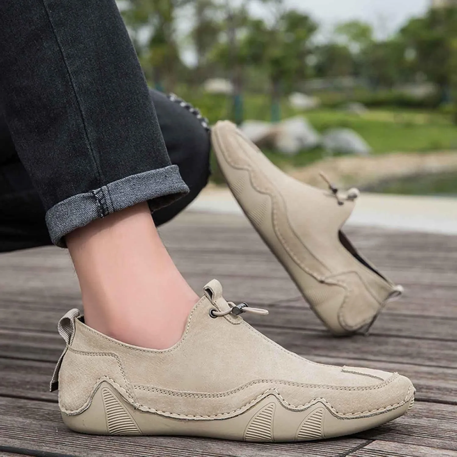 Casual Shoes for Men Soft Cushions Athletic Fashion Simple Versatile Office Classic Work Slip On Loafers