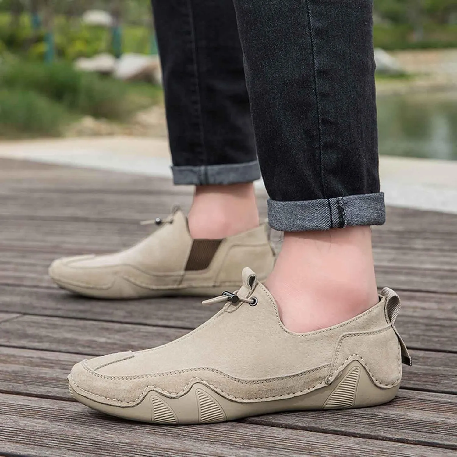 Casual Shoes for Men Soft Cushions Athletic Fashion Simple Versatile Office Classic Work Slip On Loafers