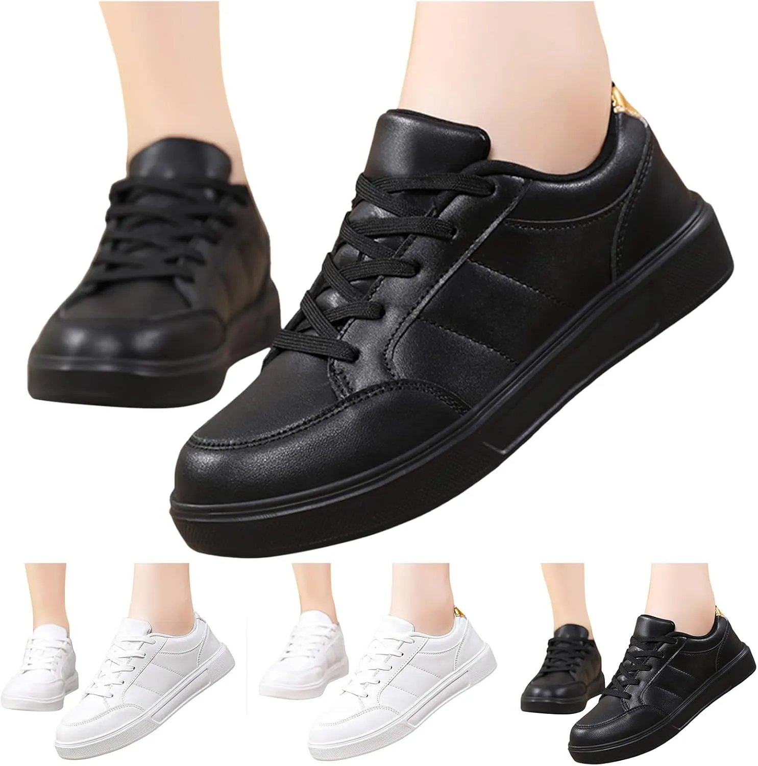 Classic Athletic Skateboard Sneakers for Women Breathable Mesh Shoes for Gym Workout Sports Grounded Footwear
