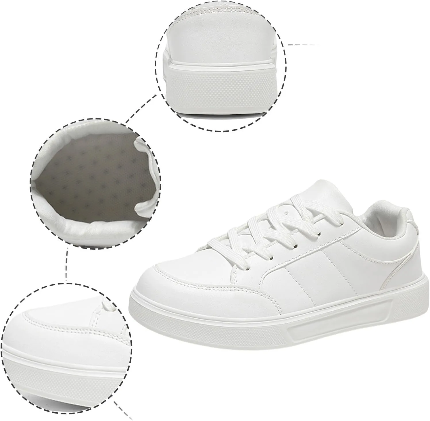 Classic Athletic Skateboard Sneakers for Women Breathable Mesh Shoes for Gym Workout Sports Grounded Footwear