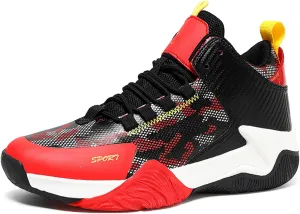 DHAEY Basketball Shoes Mens Basketball Shoes Youth Basketball Shoes High Top Fashion Running Shoes Outdoor Comfortable Sports Shoes (Color : B, Size : 5.5 Women/4 Men)
