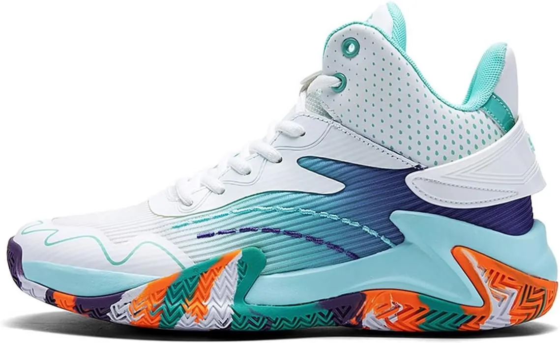 DHOVOR Mens High-top Basketball Shoes, Youth Fashion Basketball Sneakers, Non Slip Basketball Trainers Sports Shoes for Men Walking Shoes Indoor and Outdoor