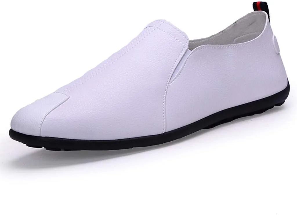 Fashion Men Leather Casual Slip-On Breathable Driving Boat Shoes Dress Men's Running Shoes