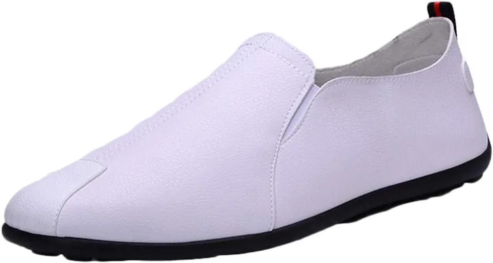 Fashion Men Leather Casual Slip-On Breathable Driving Boat Shoes Dress Men's Running Shoes