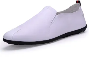 Fashion Men Leather Casual Slip-On Breathable Driving Boat Shoes Dress Men's Running Shoes