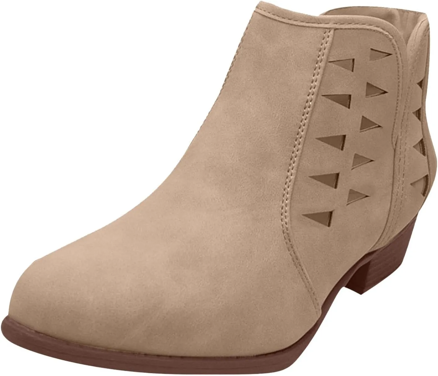 Fashion Women Short Ankle Boots Lightweight Walking Shoes for Women Round Toe Flat Women Lightweight Fashion Shoes