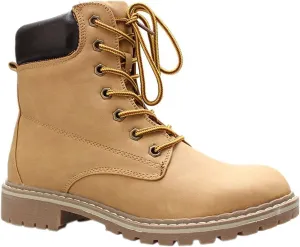 Forever Link Womens Combat Women's Ankle High Combat Hiking Boots