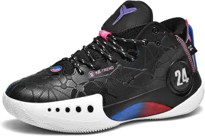 High-top Men's Basketball Shoes Fashion Anti-Slip Sneakers Breathable Comfortable Training Running Shoes Outdoor Casual Walking Shoes
