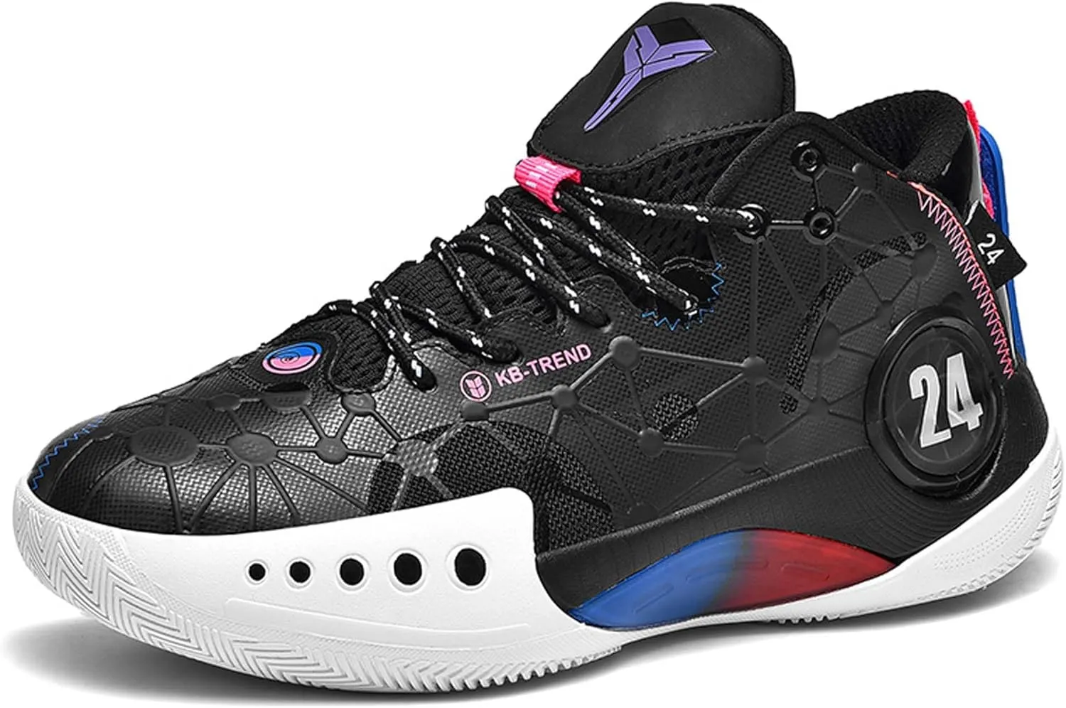 High-top Men's Basketball Shoes Fashion Anti-Slip Sneakers Breathable Comfortable Training Running Shoes Outdoor Casual Walking Shoes