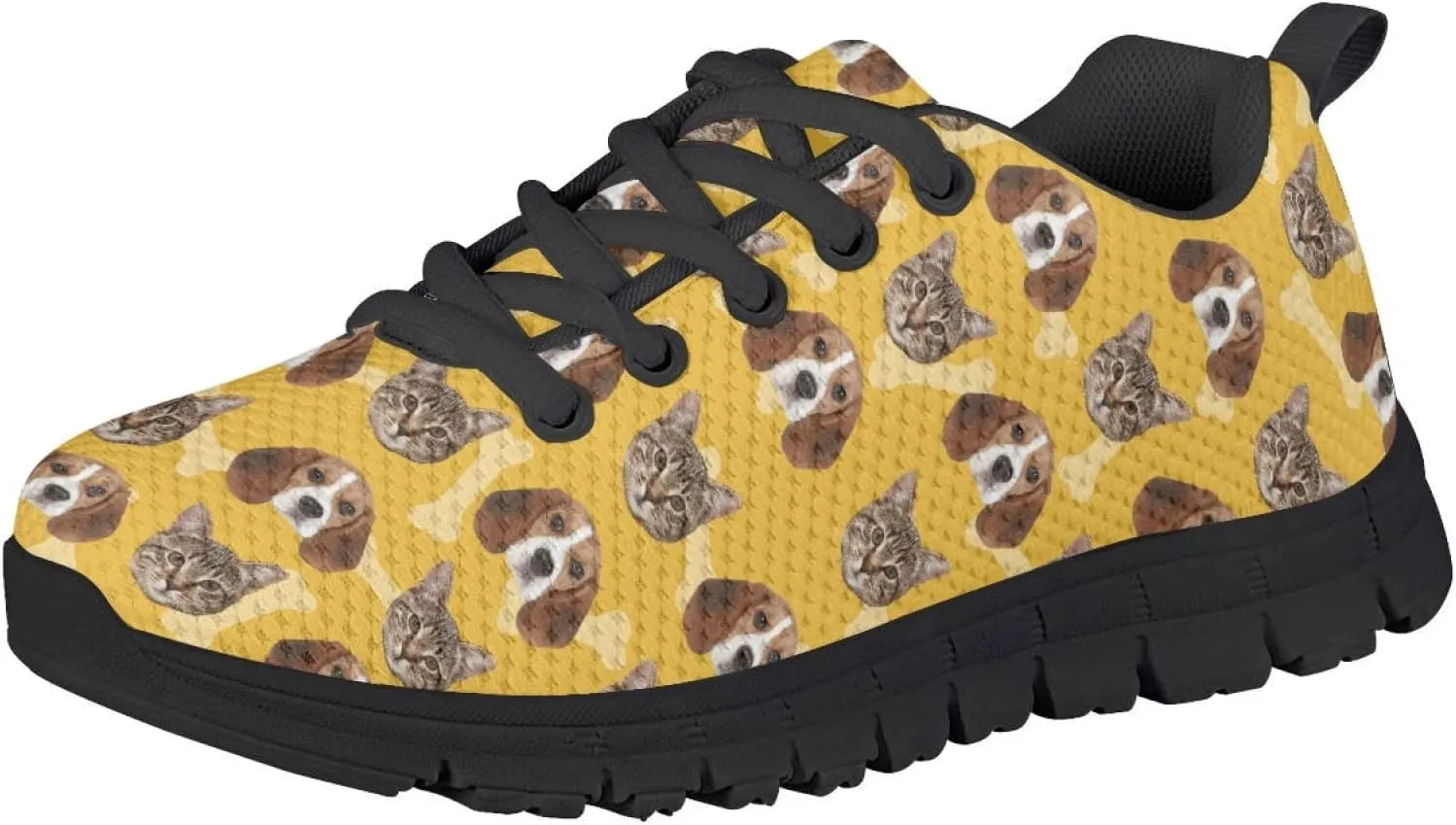Kids Lightweight Breathable Walking Shoes Girls Washable Athletic Running Shoes Fashion Lace-up Sneaker