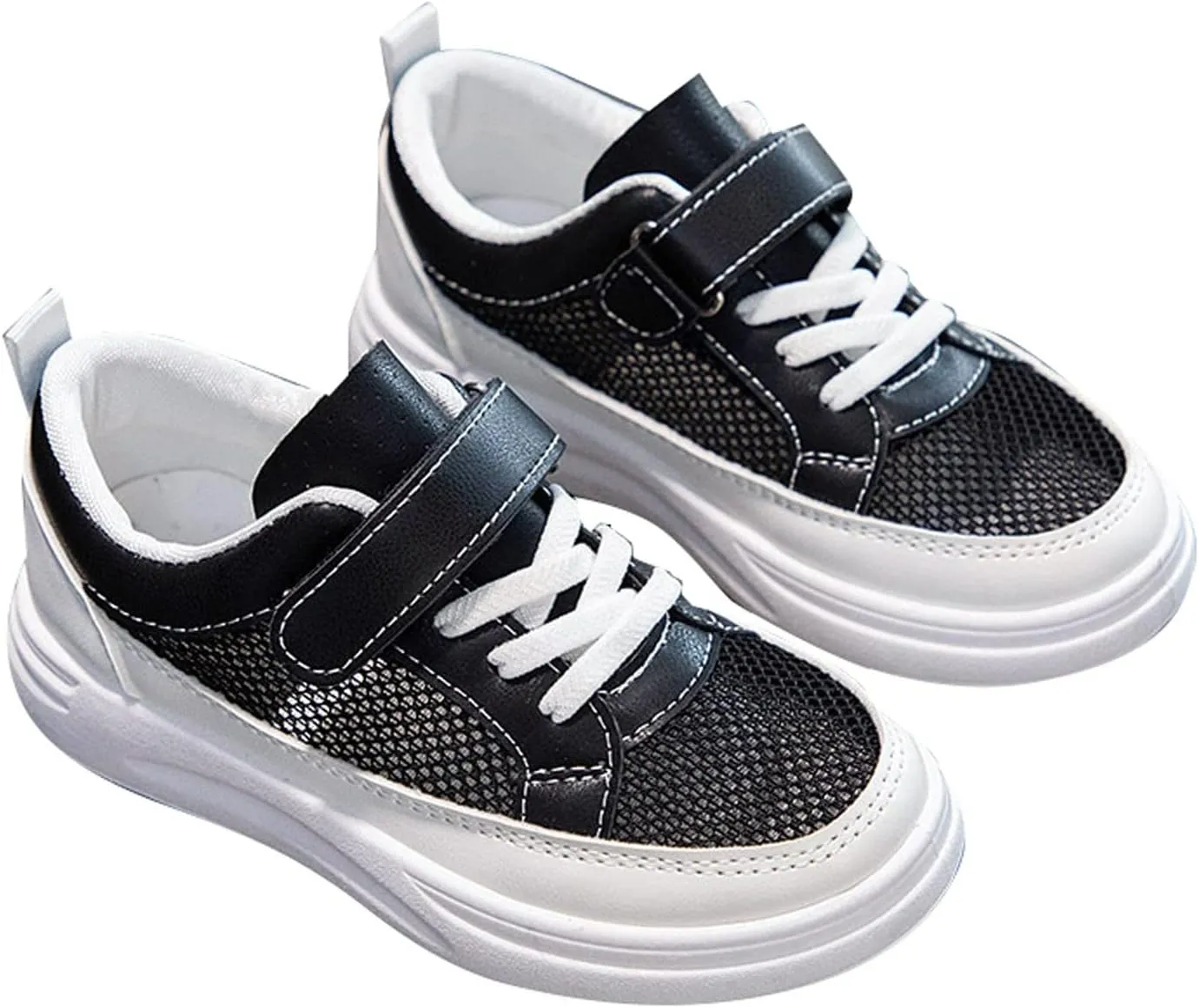 Kids Slip On Walking Shoes for Boys Girls Mesh Hollow Lightweight Breathable Wide Toe Sneakers Athletic Shews for Girls