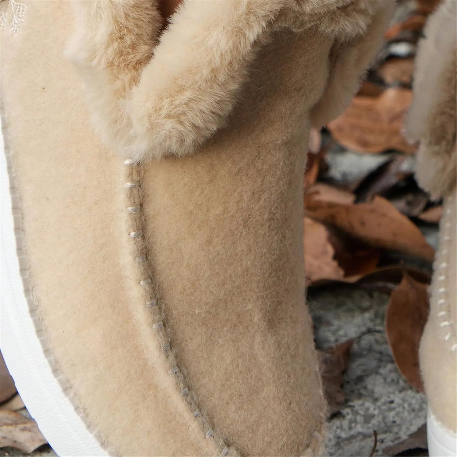 Ladmiple Winter Boots For Women 2024 Dressy Warm Fur Lined Snow Boots Short Ankle Booties Slip On Comfortable Loafers Shoes