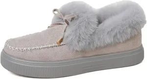 Ladmiple Winter Boots For Women Cute Warm Fur Lined Snow Ankle Booties Outdoor Fashion Comfortable Slip On Walking Shoes