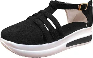 Lausiuoe Platform Sneakers For Women Fashion Comfortable Casual Classic Lightweight Breathable Slip On Walking Shoes