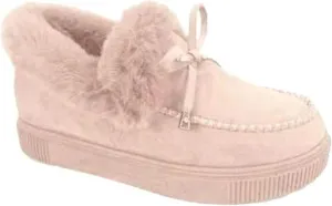 Lausiuoe Winter Boots For Women 2022 Trendy Fuzzy Booties Warm Fluffy Silp On Comfortable Casual Ankle Boots Loafers
