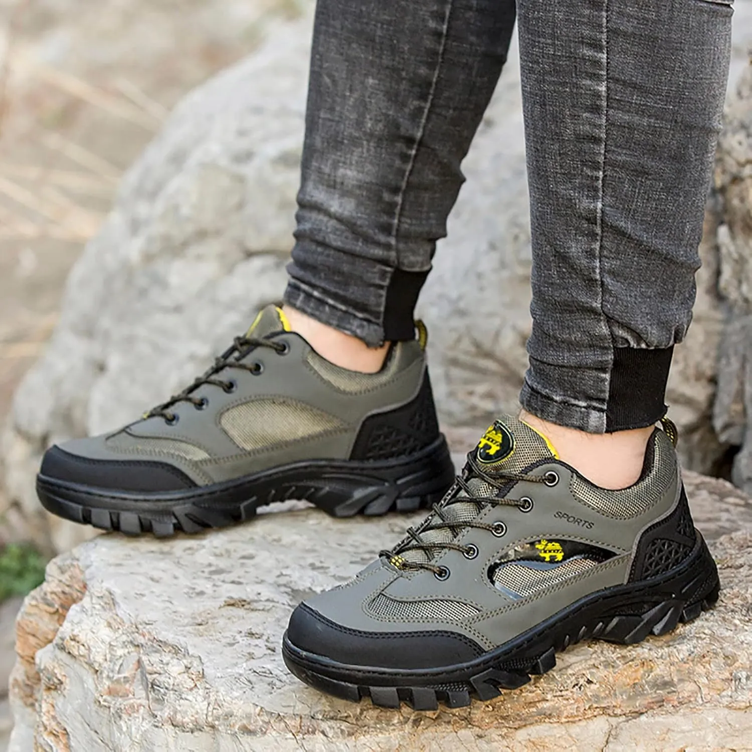 Lightweight Hiking Shoes for Men Comfortable Lightweight Casual Walking Shoe Breathable Diabetic Shoes for Men