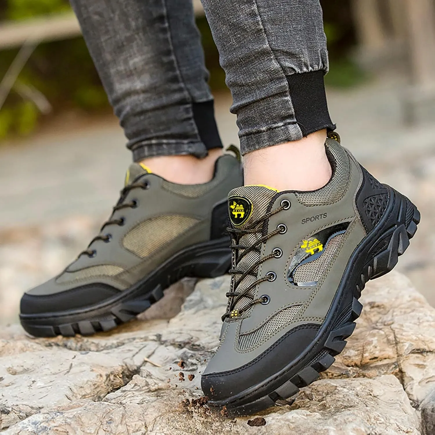 Lightweight Hiking Shoes for Men Comfortable Lightweight Casual Walking Shoe Breathable Diabetic Shoes for Men