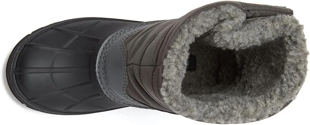 LONDON FOG Jett Waterproof Unisex Kids Snow Boot, Insulated Fleece Lined, Size 5 Toddler to 6 Big Kid, Black, Navy Blue, Grey
