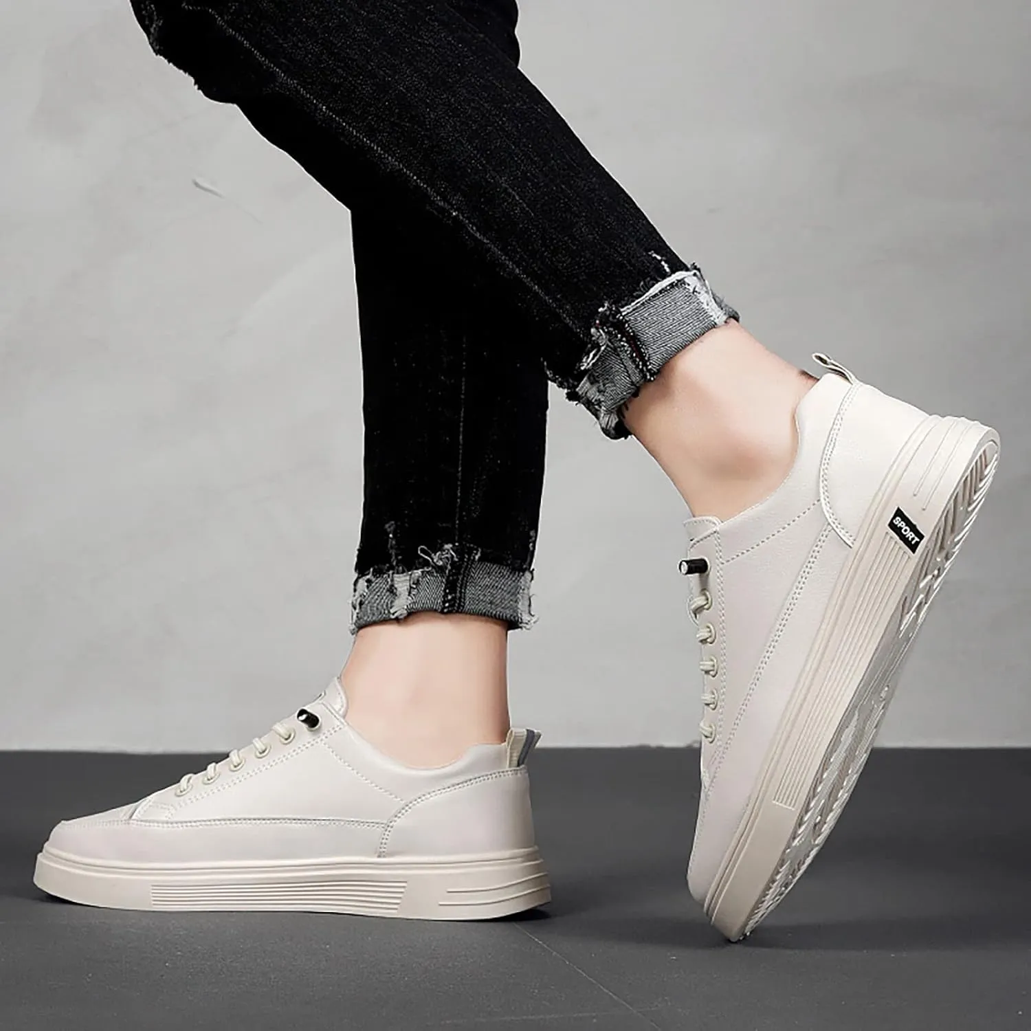 Men All Breathable Leather Casual Sneaker Mens Shoes