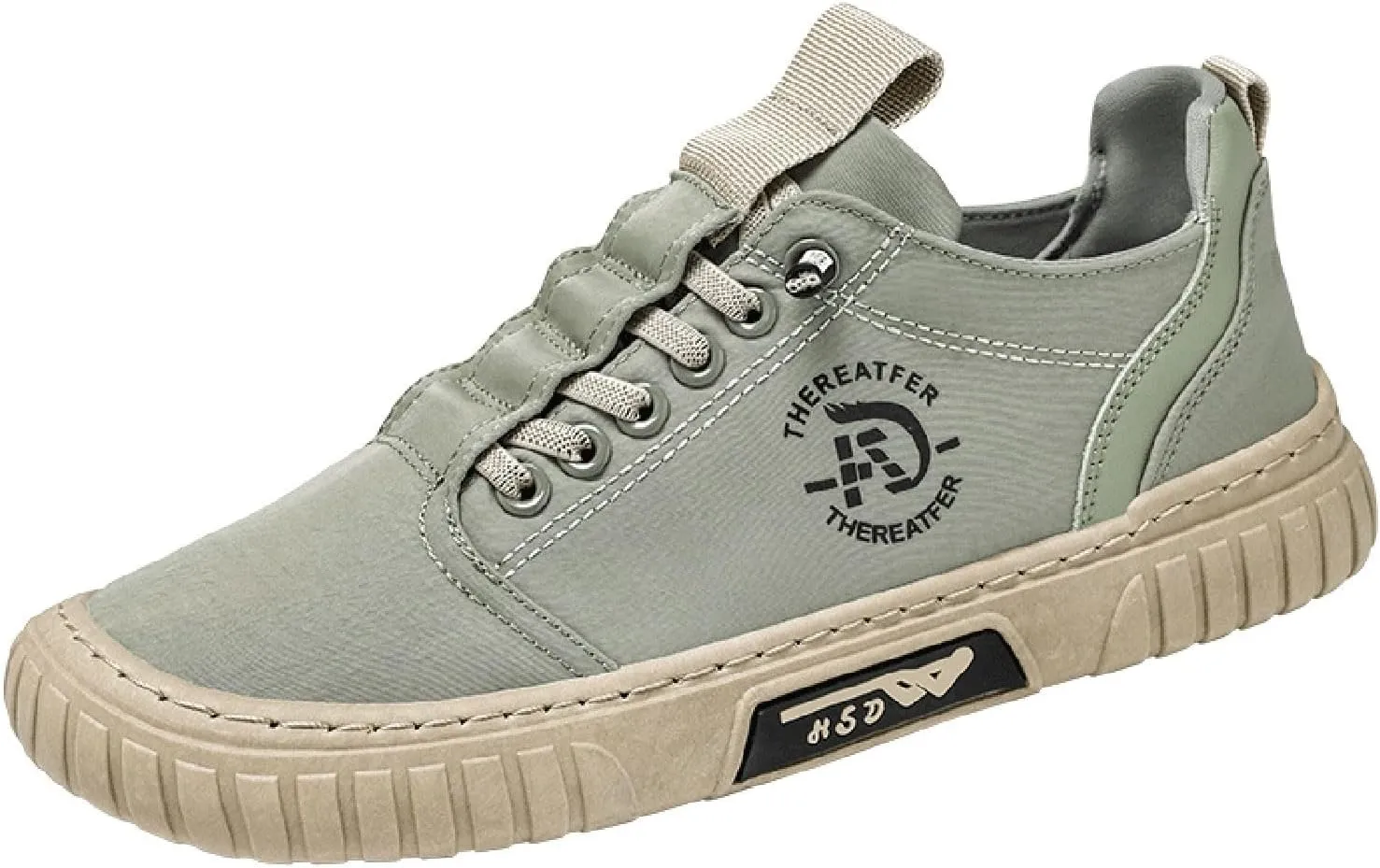 Men Sneakers Low Top Breathable Casual Sneakers Walking Canvas Shoes Mens Slip on Shoes Casual Leather