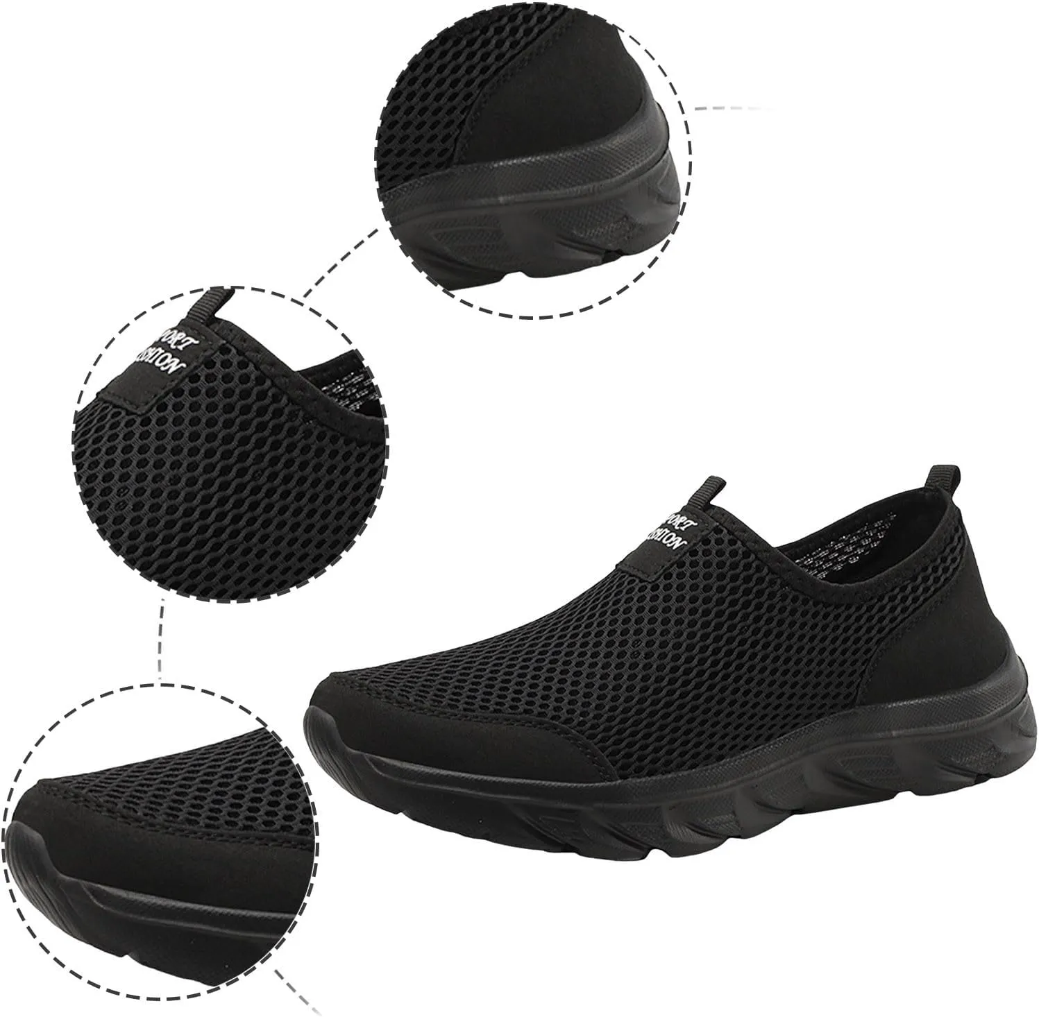 Men Sports Shoes Fashionable New Pattern Simple Pure Color Mesh Breathable Comfortable Mens Suede Classic Sneaker