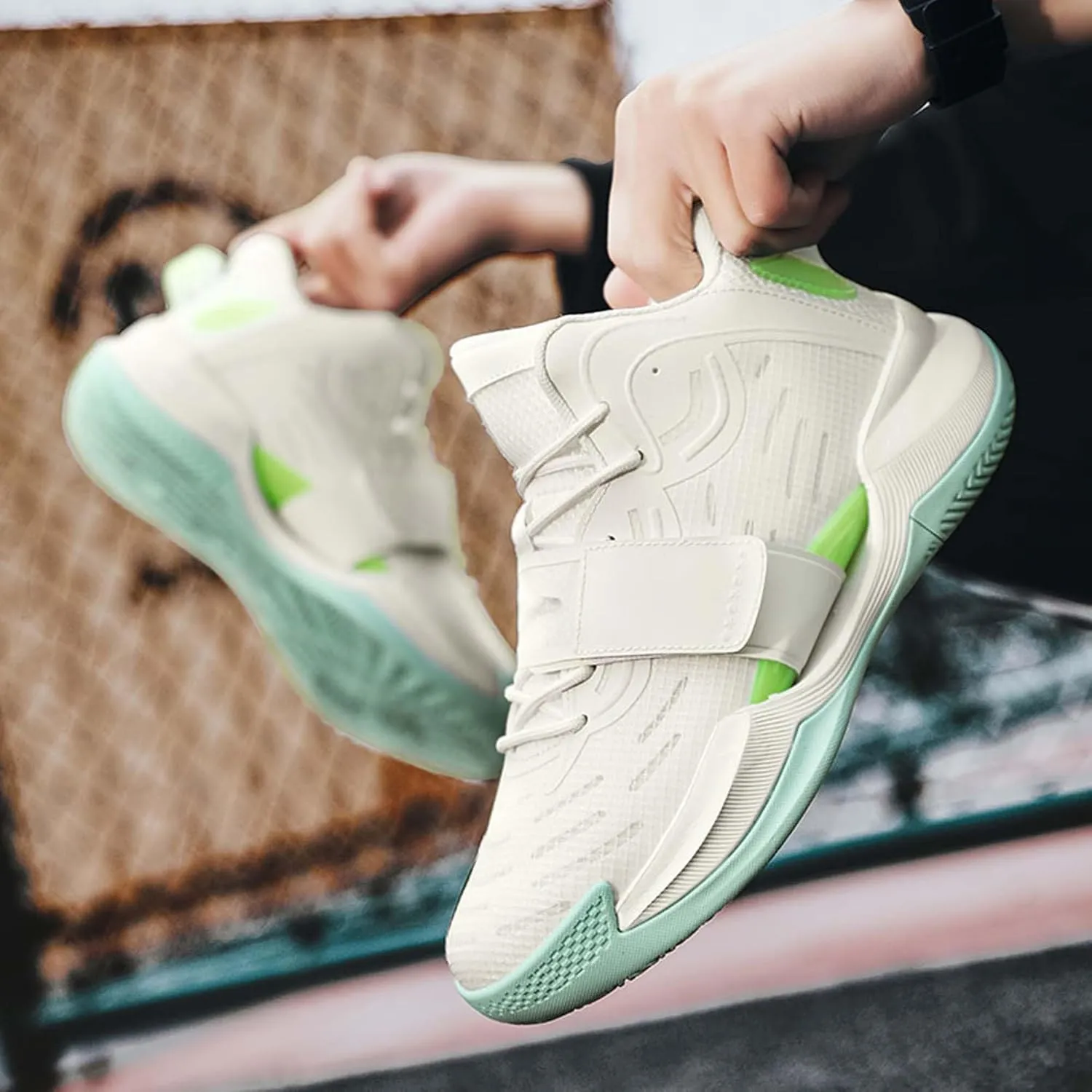 Men Women Fashion Basketball Shoes High Top Running Training Sneakers Breathable Rebound Fitness Tennis Outdoor Casual Walking Sneakers