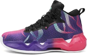 Men's and Women's Lace Up Basketball Shoes Comfortable and Breathable Sports Shoes Anti Slip and Wear-Resistant Outdoor Shoes Sports and Fitness Training Shoes Short Distance Running Shoes