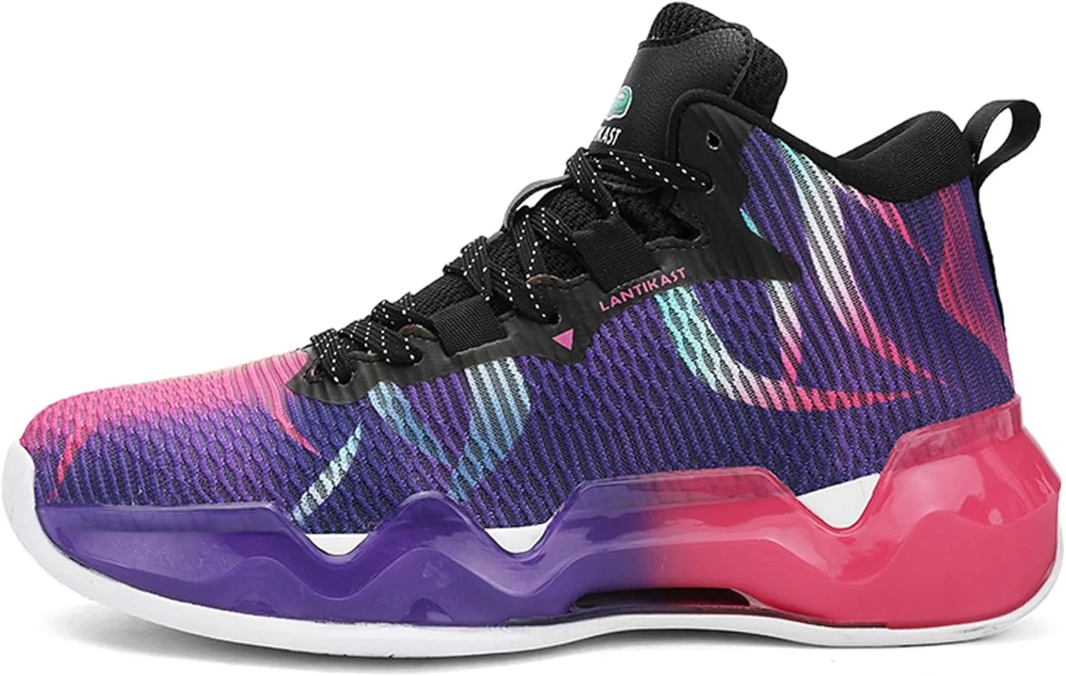 Men's and Women's Lace Up Basketball Shoes Comfortable and Breathable Sports Shoes Anti Slip and Wear-Resistant Outdoor Shoes Sports and Fitness Training Shoes Short Distance Running Shoes