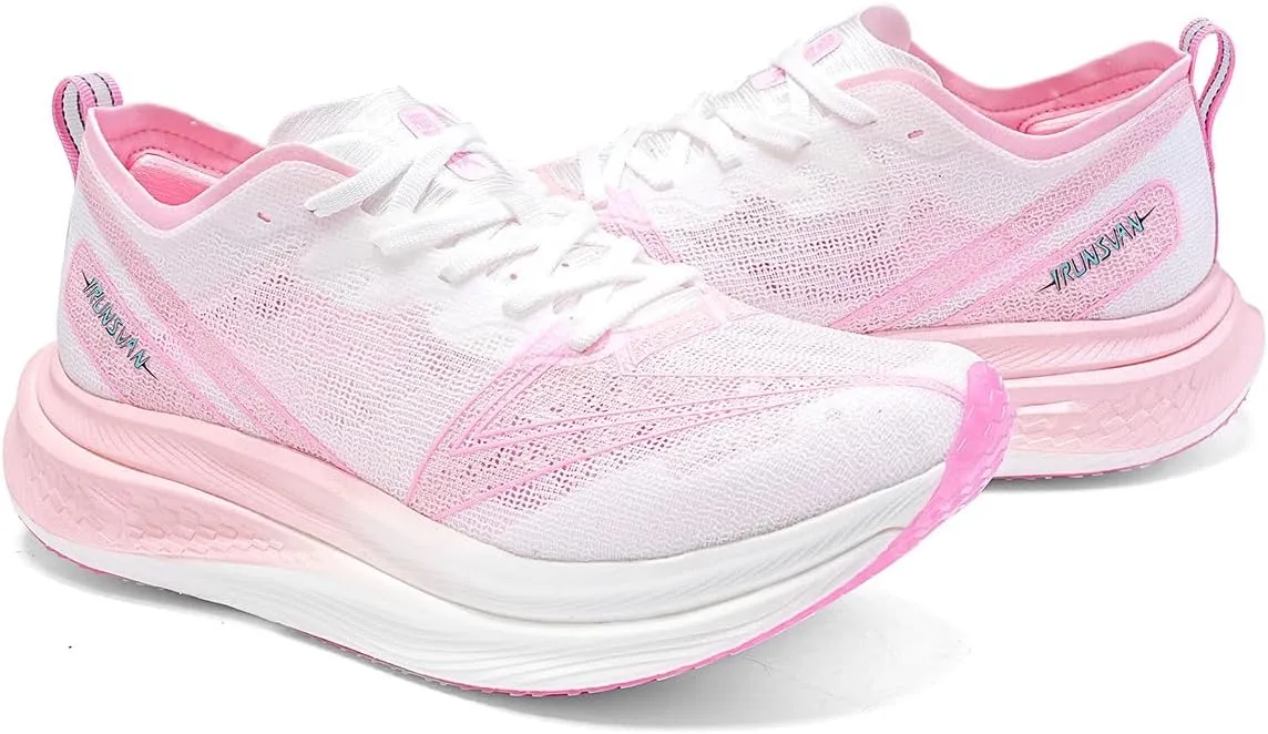 Men's and Women's Running Shoes – Lightweight Cushioned Sneakers with Peprax Full-Length Carbon Plate, Arch Support, Enhanced Traction for Training & Commuting