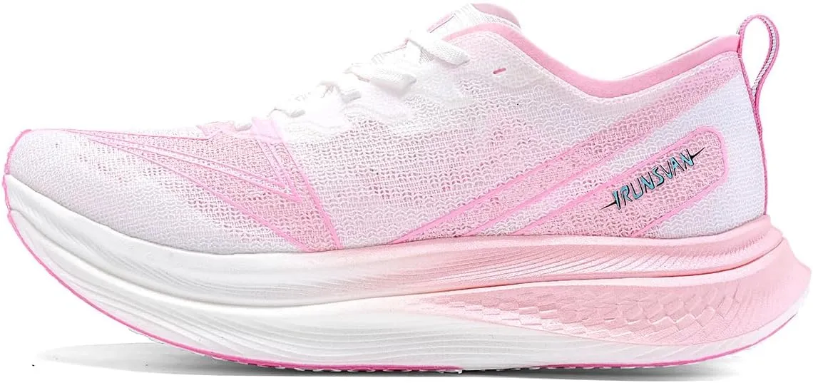 Men's and Women's Running Shoes – Lightweight Cushioned Sneakers with Peprax Full-Length Carbon Plate, Arch Support, Enhanced Traction for Training & Commuting