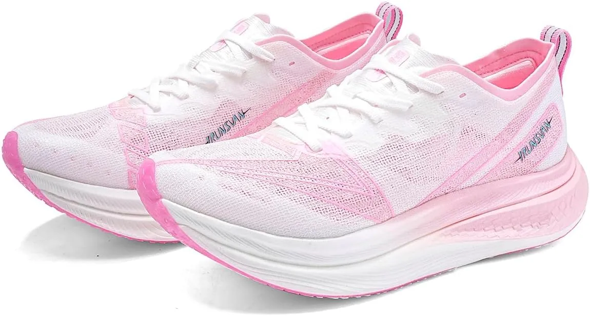 Men's and Women's Running Shoes – Lightweight Cushioned Sneakers with Peprax Full-Length Carbon Plate, Arch Support, Enhanced Traction for Training & Commuting