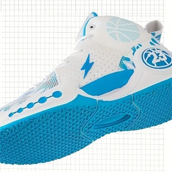 Men's Athletic Basketball Shoes, Breathable Non-Slip Training Sneakers, Shock Absorbing