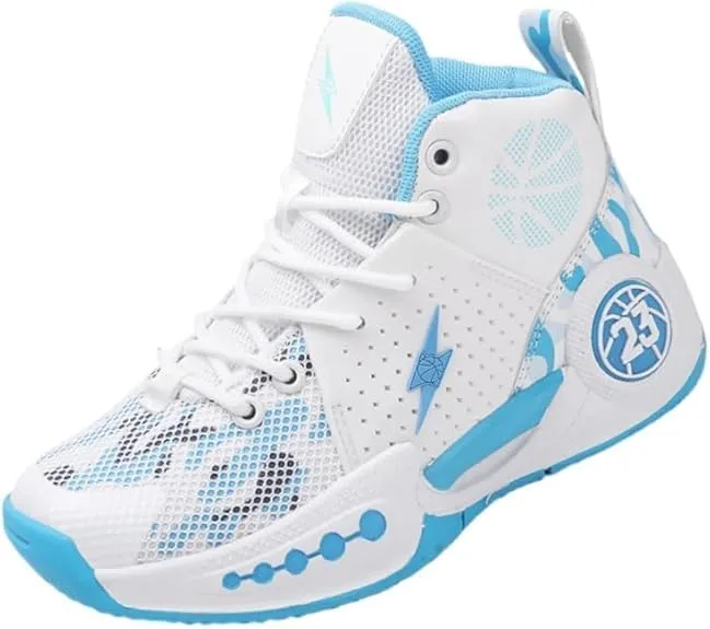 Men's Athletic Basketball Shoes, Breathable Non-Slip Training Sneakers, Shock Absorbing
