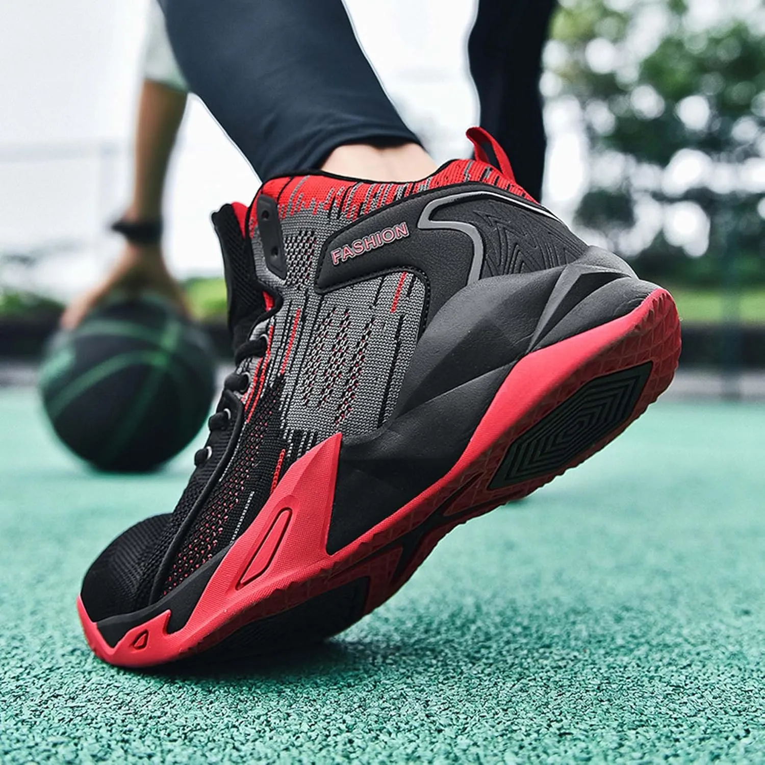Men's Basketball Shoes Mesh Breathable Sneakers Non-Slip Training Running Tennis Shoes Street Casual Walking Men's Shoes