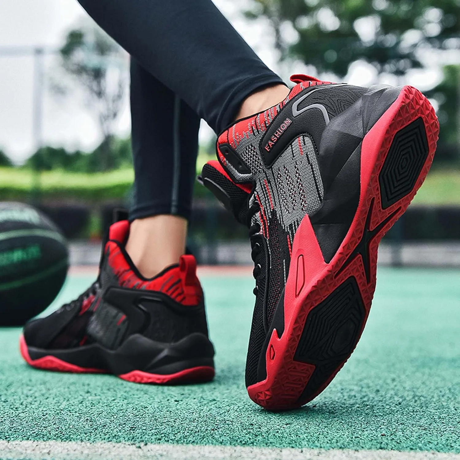 Men's Basketball Shoes Mesh Breathable Sneakers Non-Slip Training Running Tennis Shoes Street Casual Walking Men's Shoes