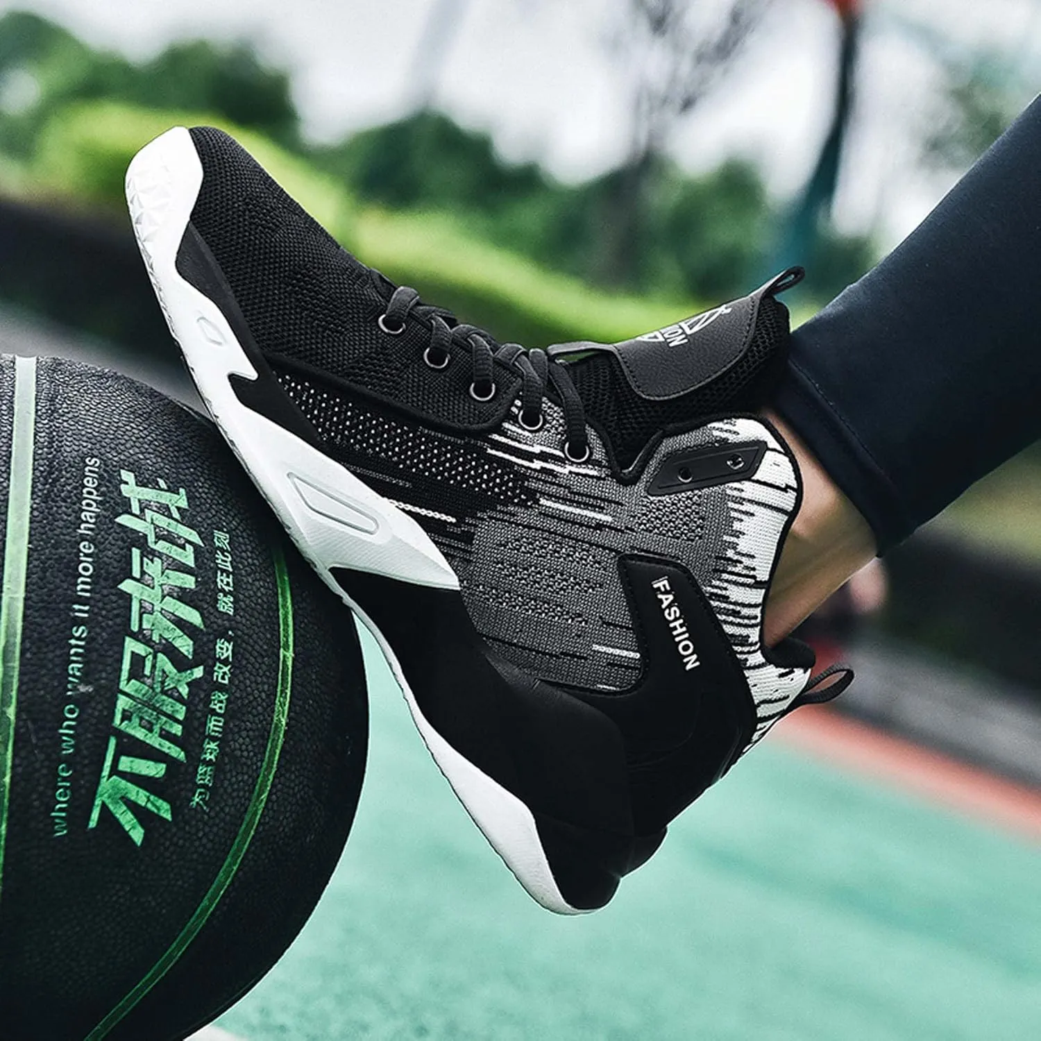 Men's Basketball Shoes Mesh Breathable Sneakers Non-Slip Training Running Tennis Shoes Street Casual Walking Men's Shoes