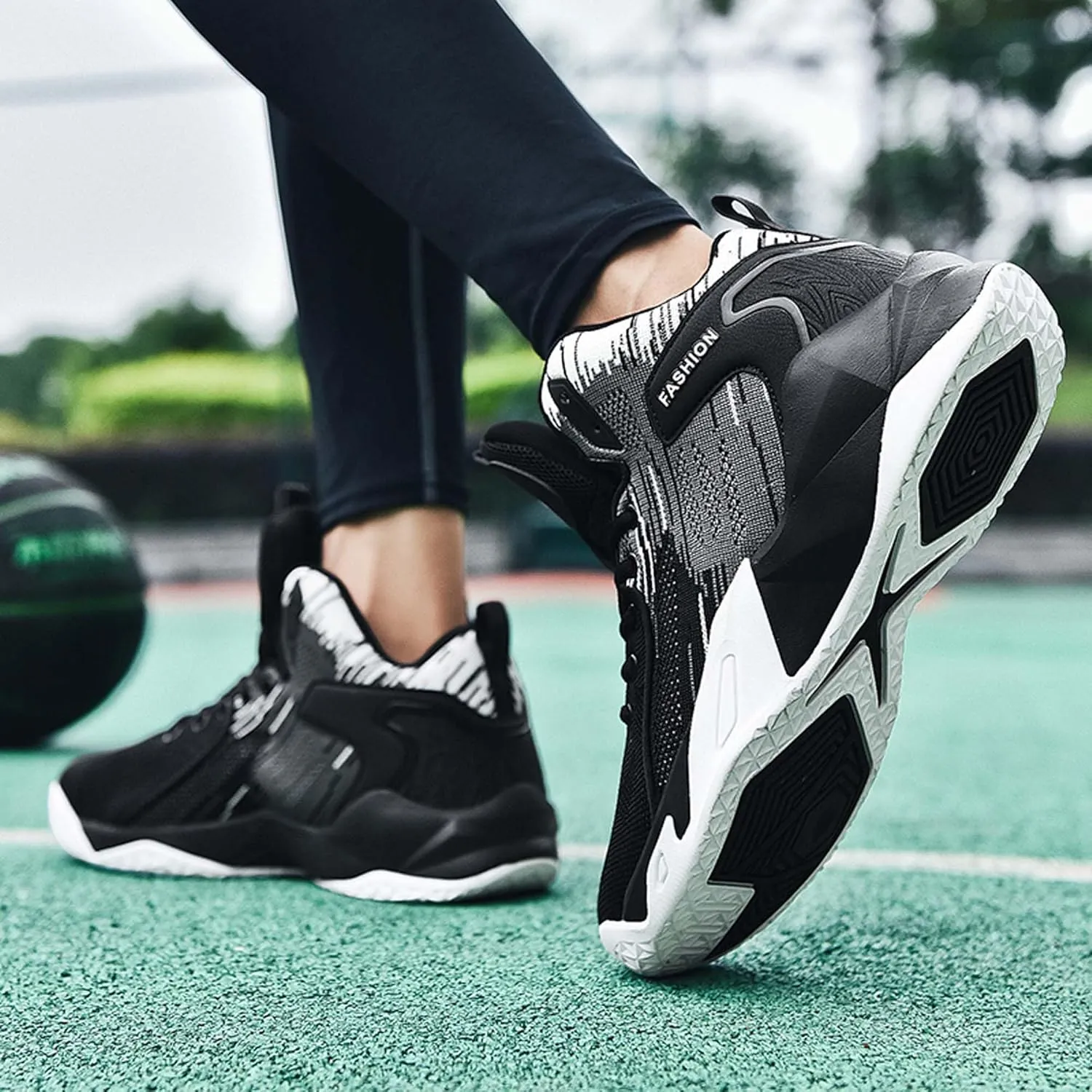 Men's Basketball Shoes Mesh Breathable Sneakers Non-Slip Training Running Tennis Shoes Street Casual Walking Men's Shoes