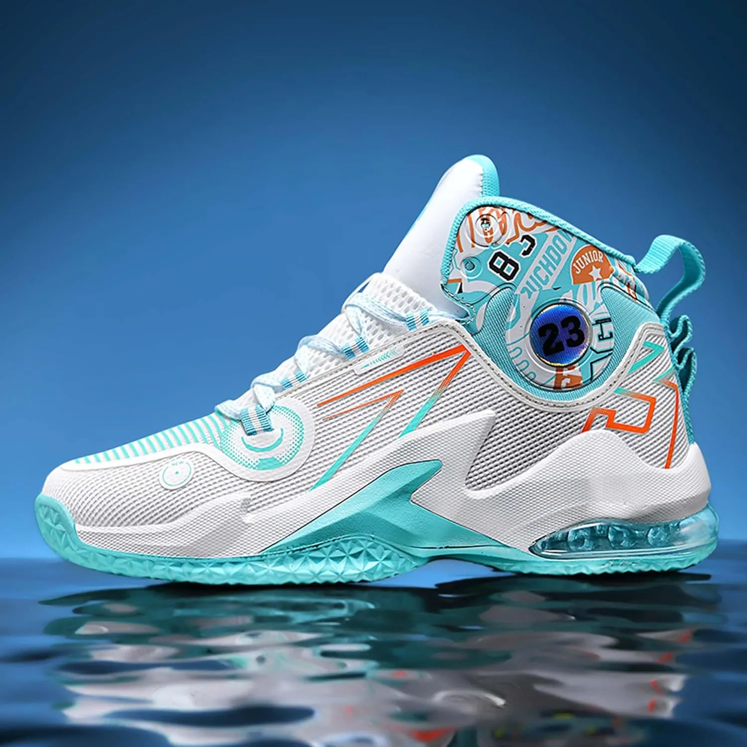 Men's Basketball Shoes,Air Cushioned Sole Provides Adequate Cushioning，Arch Support High Top Basketball Shoes,Daily Training Shoes,Combat Basketball Shoes,Indoor and Outdoor Basketball Shoes