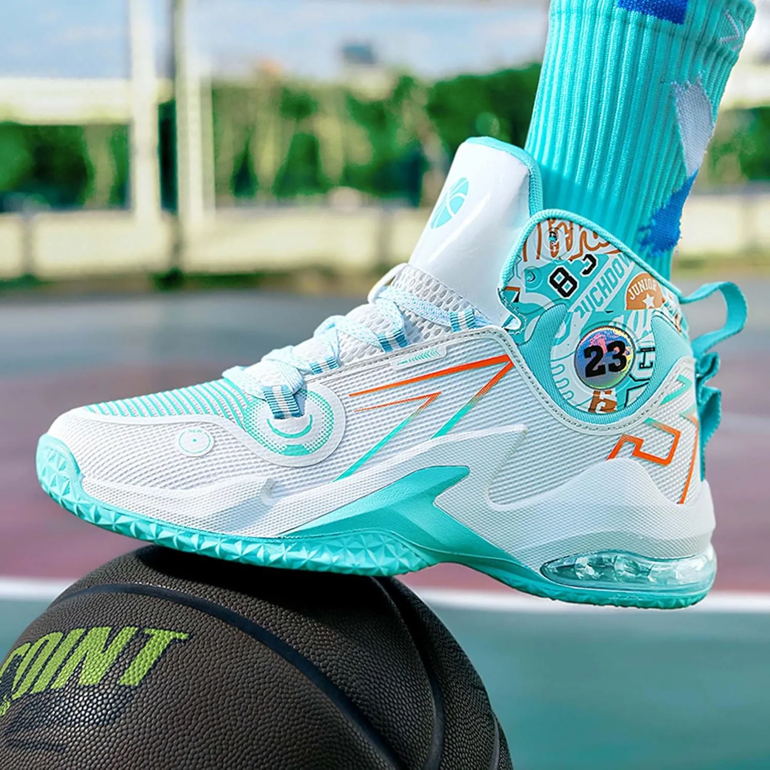 Men's Basketball Shoes,Air Cushioned Sole Provides Adequate Cushioning，Arch Support High Top Basketball Shoes,Daily Training Shoes,Combat Basketball Shoes,Indoor and Outdoor Basketball Shoes