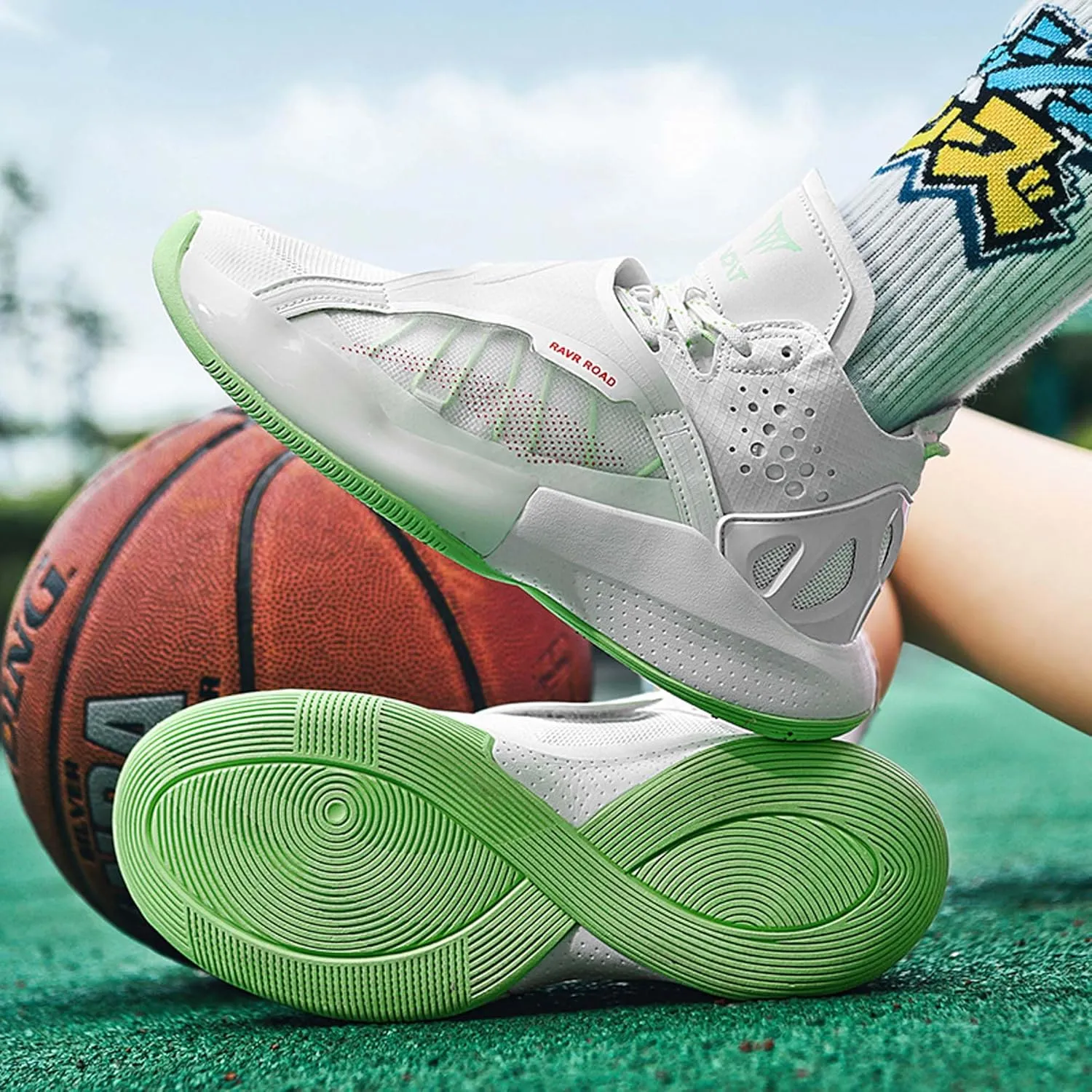 Men's Basketball Shoes,Cicada Wing Design Series,Arch Support High Top Basketball Shoes,Running Shoes Sneakers,Daily Training Shoes,Combat Basketball Shoes,Indoor and Outdoor Basketball Shoes