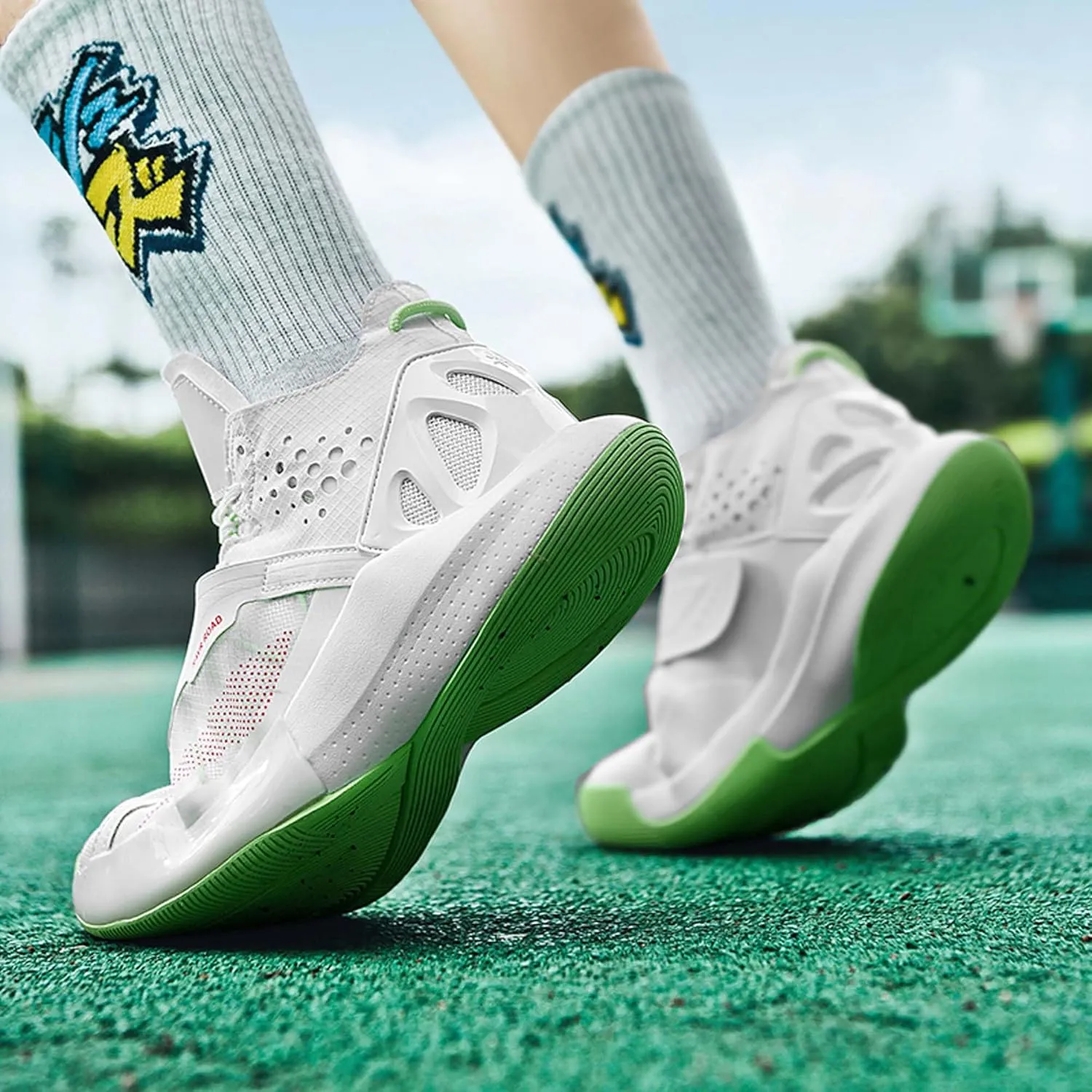 Men's Basketball Shoes,Cicada Wing Design Series,Arch Support High Top Basketball Shoes,Running Shoes Sneakers,Daily Training Shoes,Combat Basketball Shoes,Indoor and Outdoor Basketball Shoes