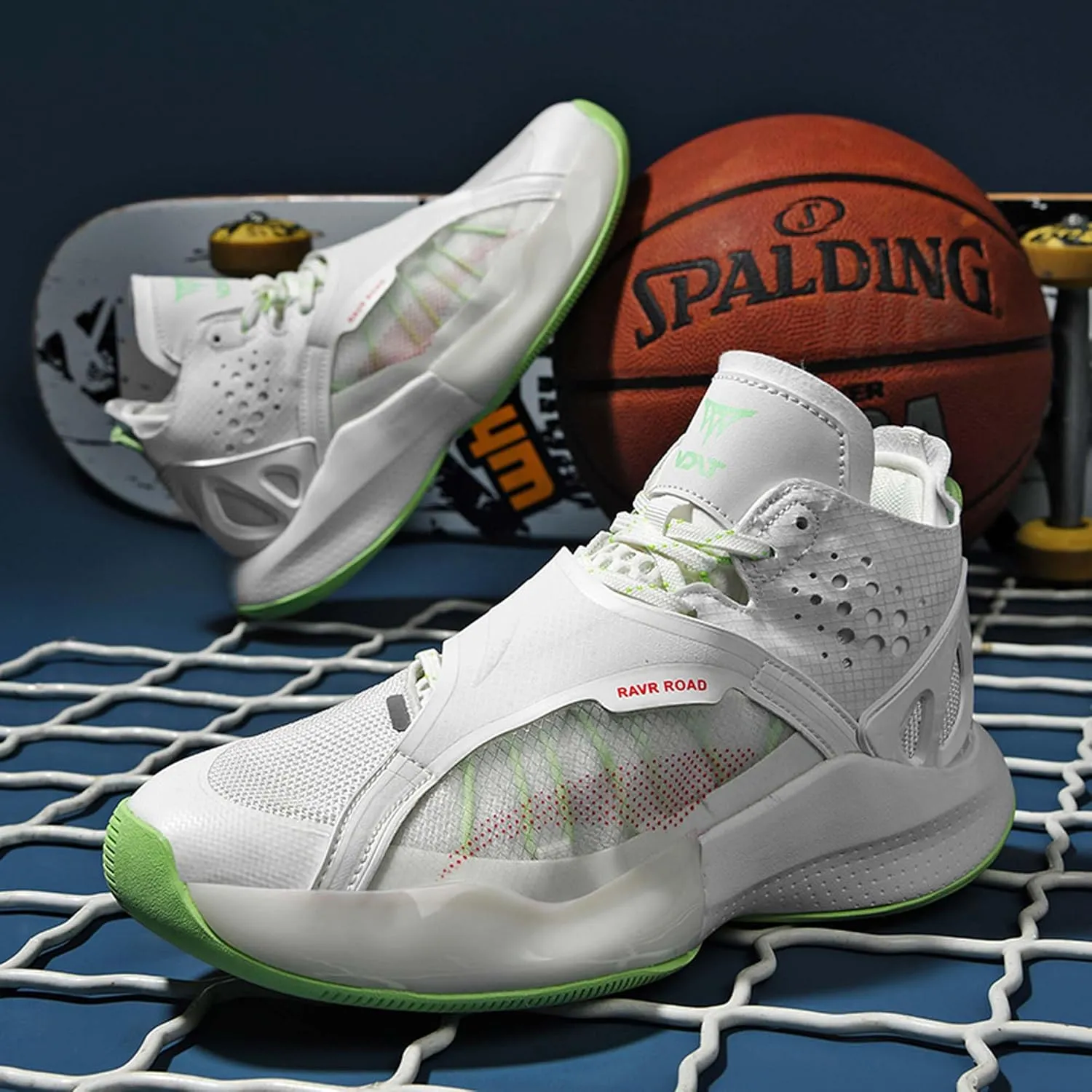 Men's Basketball Shoes,Cicada Wing Design Series,Arch Support High Top Basketball Shoes,Running Shoes Sneakers,Daily Training Shoes,Combat Basketball Shoes,Indoor and Outdoor Basketball Shoes